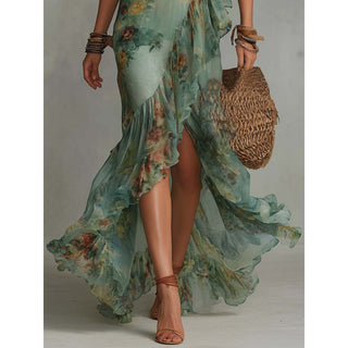 Celeste | Ruffle Wrap Dress