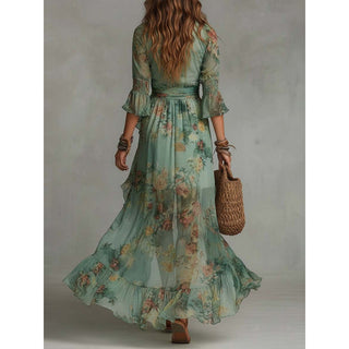 Celeste | Ruffle Wrap Dress