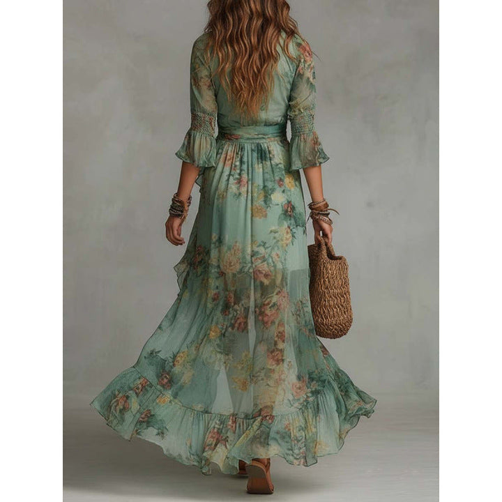 Celeste | Ruffle Wrap Dress