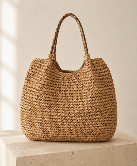 MELISSA | LIGHT CAMEL WOVEN CROSSBODY BAG