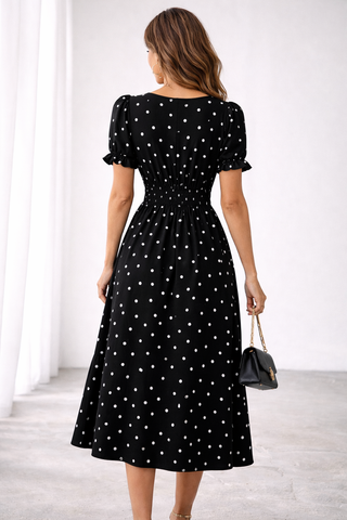MIRELLA | DOTTED MIDI DRESS FOR WOMEN