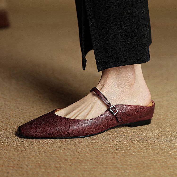 Orella Leather-Look Mules