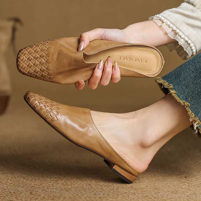 Dalvi Leather-Look Mules