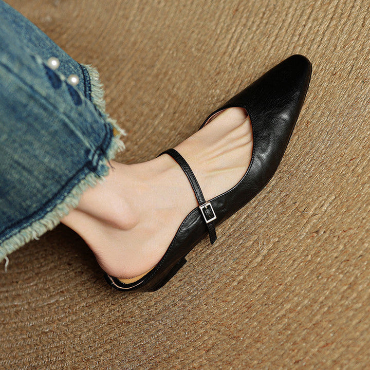 Orella Leather-Look Mules