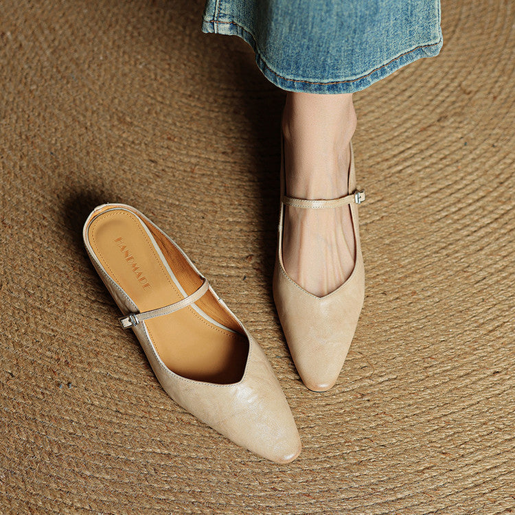 Orella Leather-Look Mules