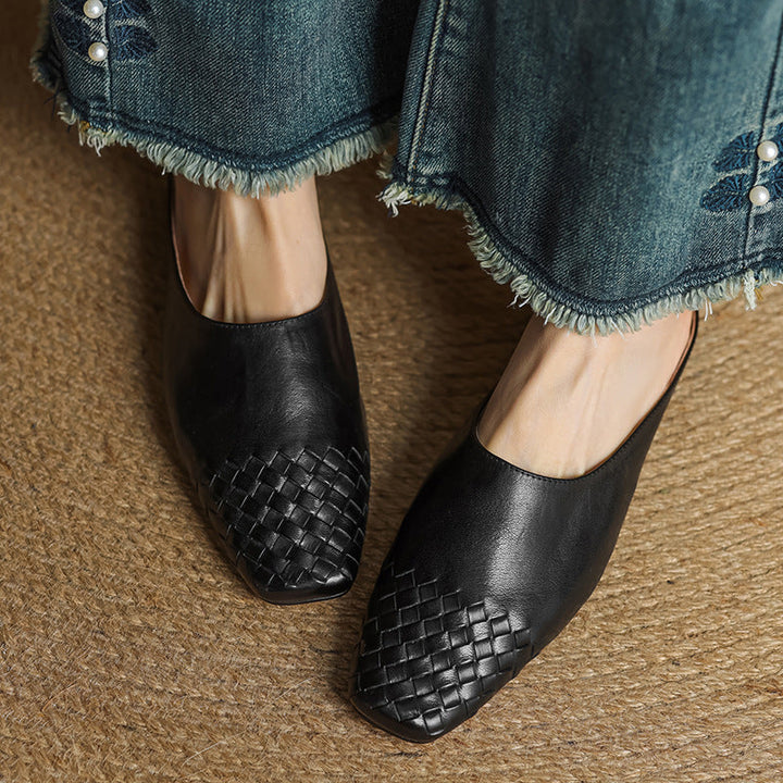 Dalvi Leather-Look Mules