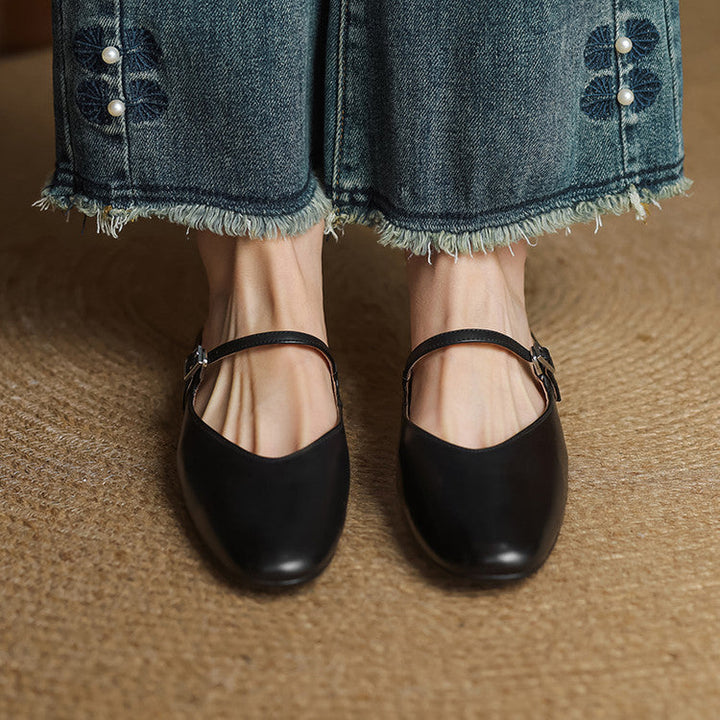 Merisa Leather-Look Mules