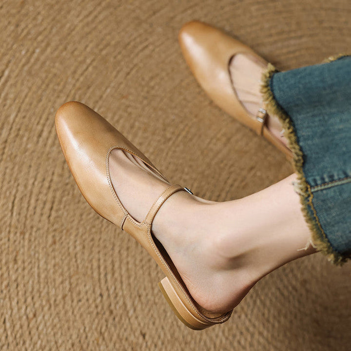 Merisa Leather-Look Mules