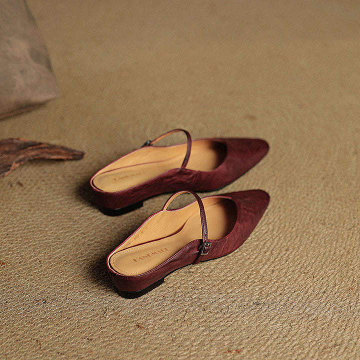 Orella Leather-Look Mules