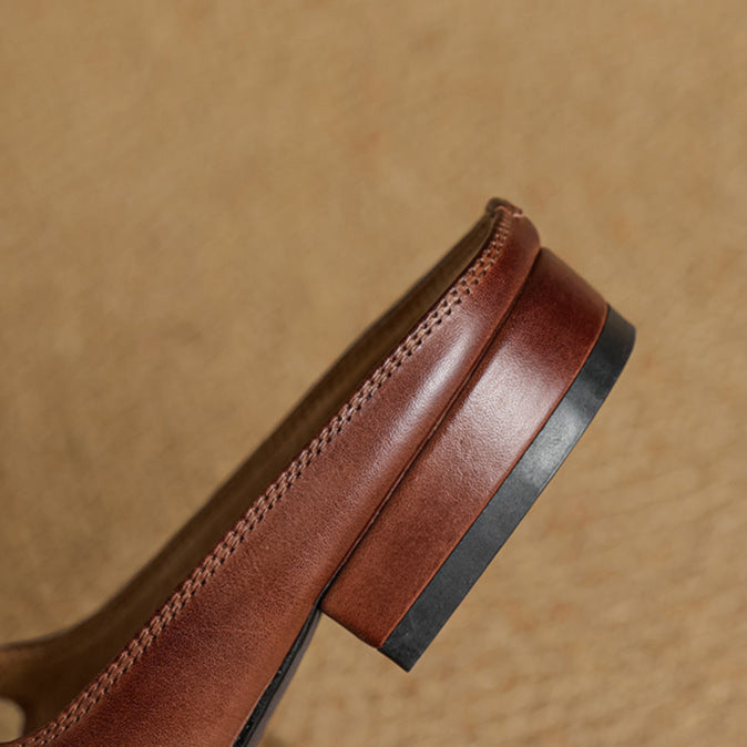 Merisa Leather-Look Mules
