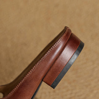 Merisa Leather-Look Mules