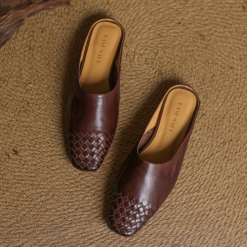 Dalvi Leather-Look Mules