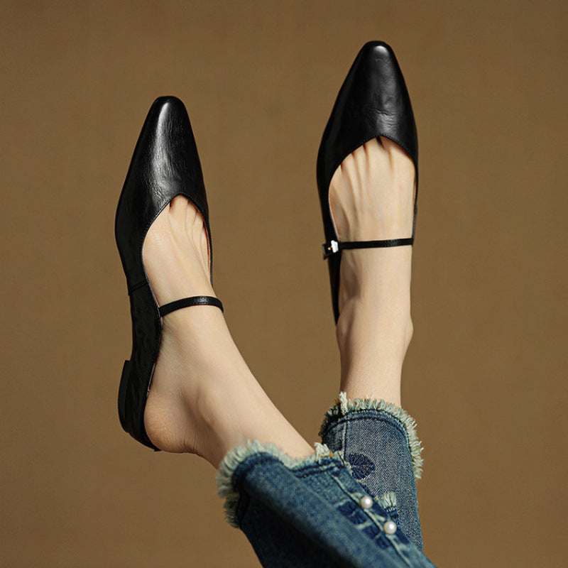 Orella Leather-Look Mules