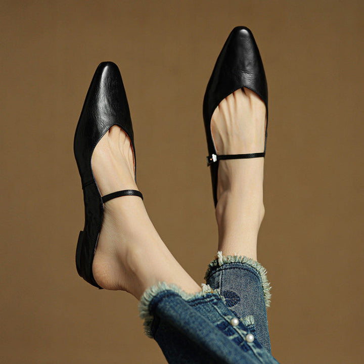 Orella Leather-Look Mules