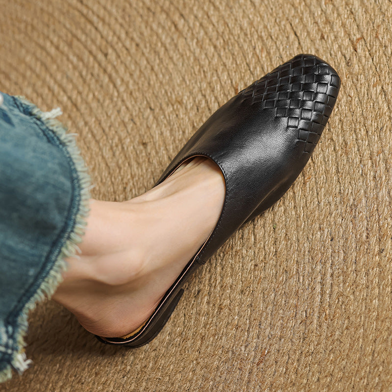 Dalvi Leather-Look Mules
