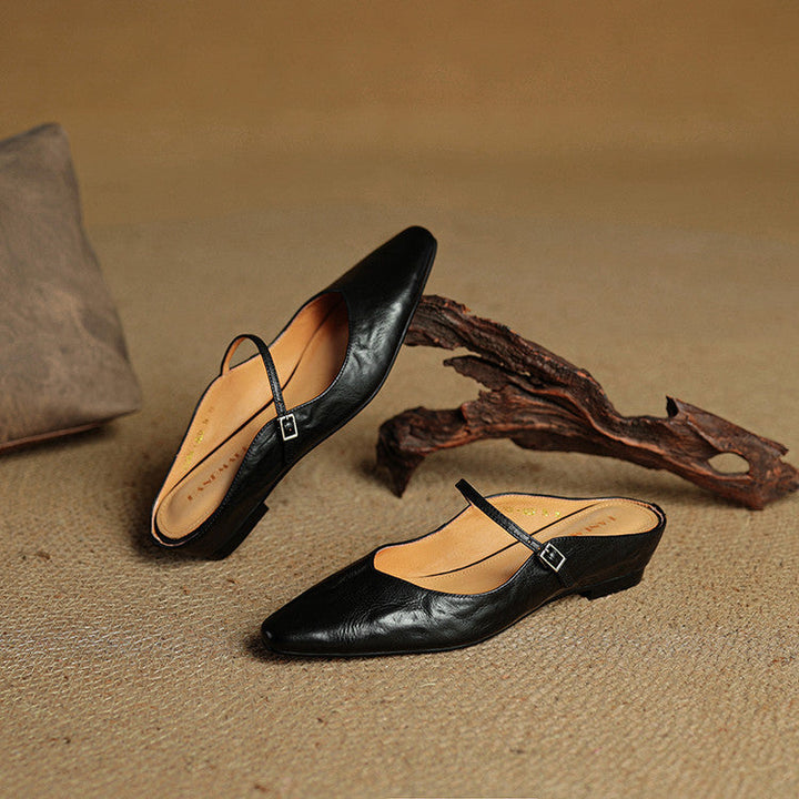 Orella Leather-Look Mules