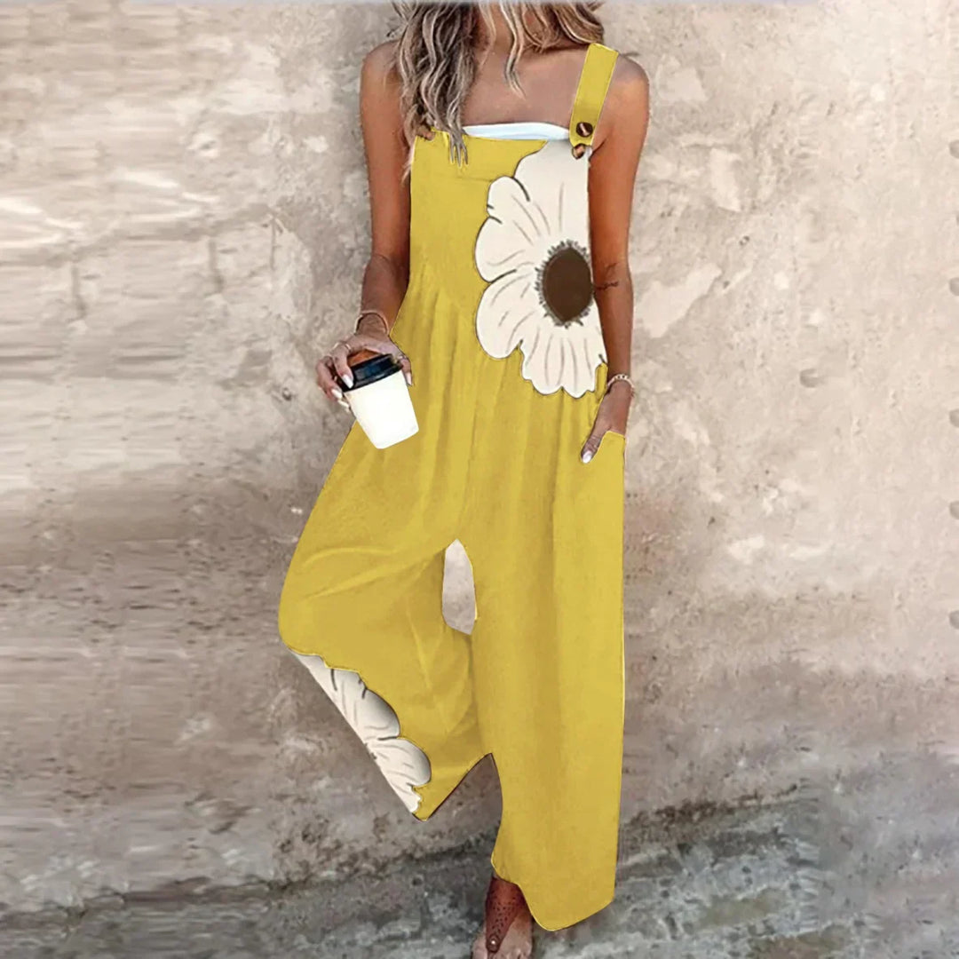 Elowen | Printed Wide-Leg Overalls