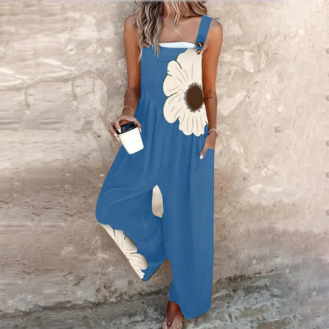 Elowen | Printed Wide-Leg Overalls