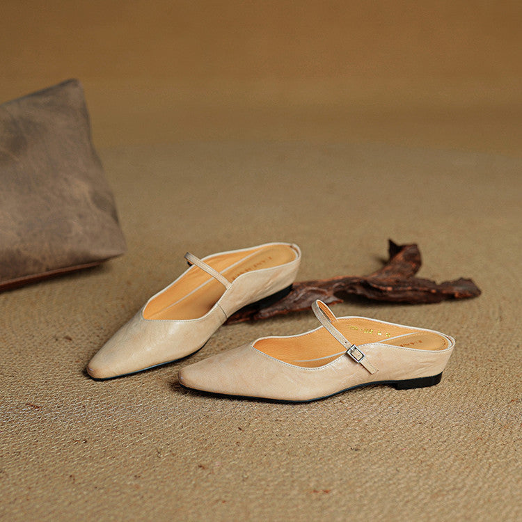 Orella Leather-Look Mules