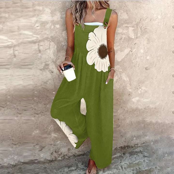 Elowen | Printed Wide-Leg Overalls