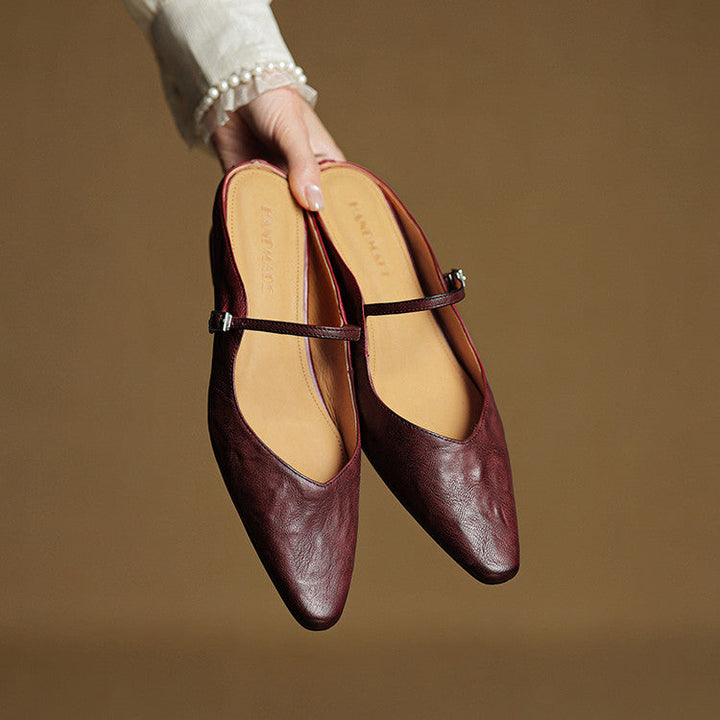 Orella Leather-Look Mules