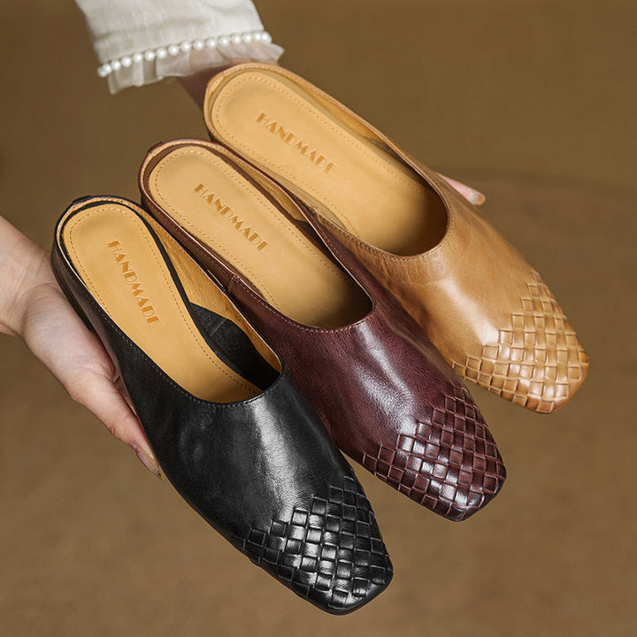 Dalvi Leather-Look Mules
