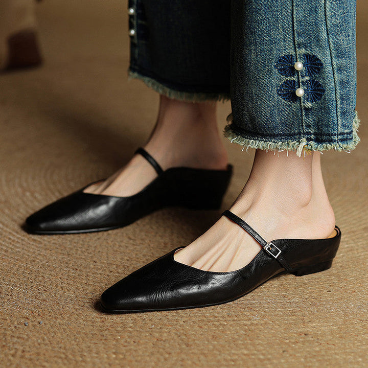 Orella Leather-Look Mules
