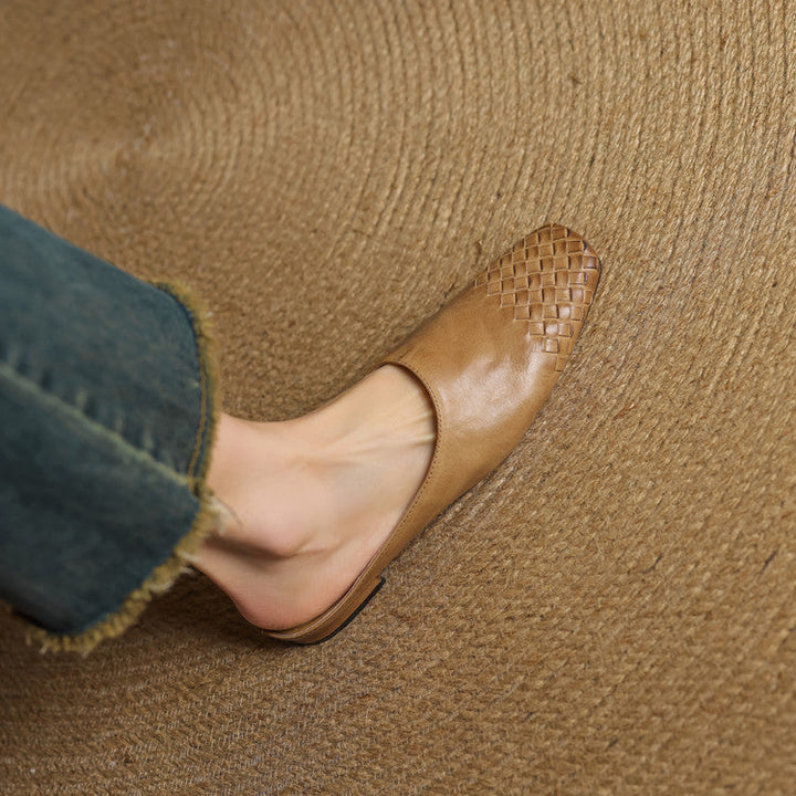 Dalvi Leather-Look Mules