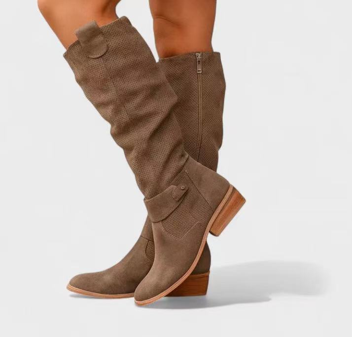 GEORGIANA | SIDE ZIPPER  KNEE BOOTS
