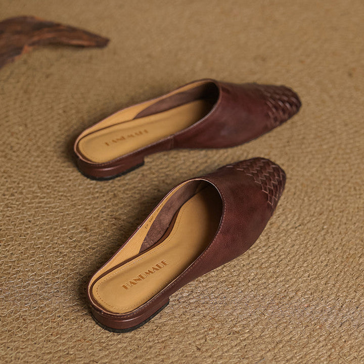 Dalvi Leather-Look Mules