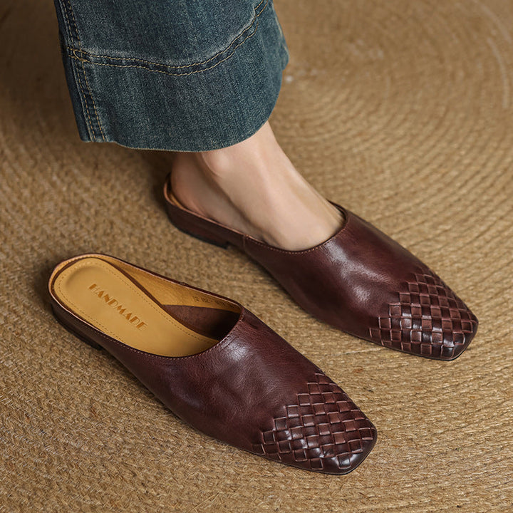Dalvi Leather-Look Mules