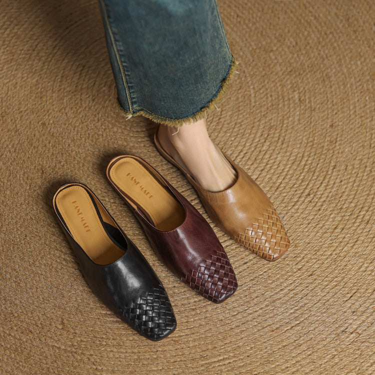 Dalvi Leather-Look Mules