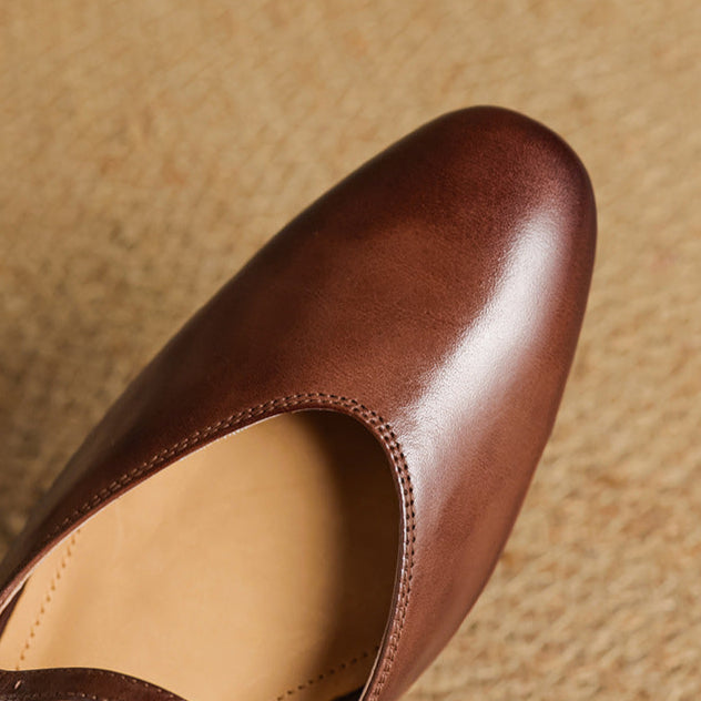 Merisa Leather-Look Mules