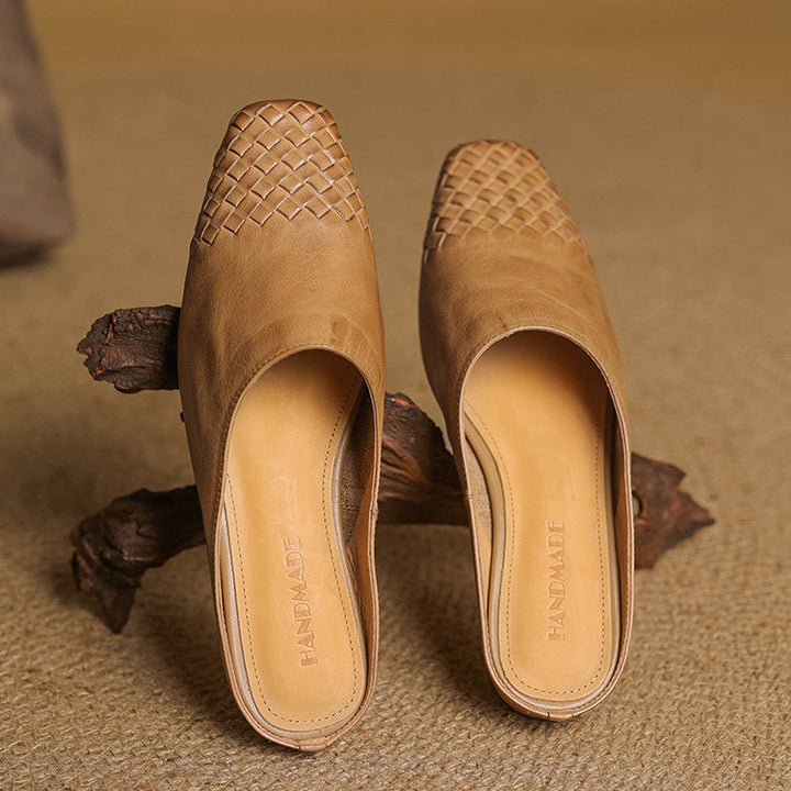 Dalvi Leather-Look Mules