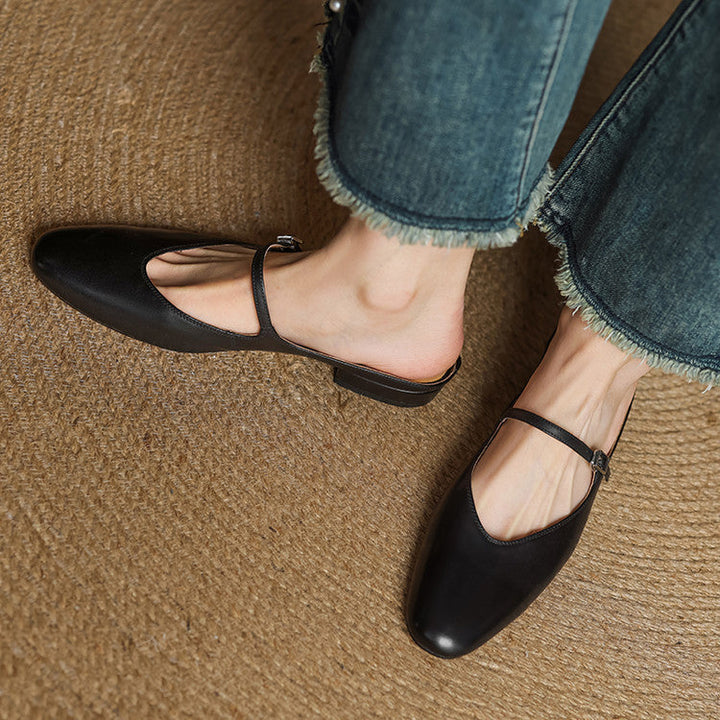 Merisa Leather-Look Mules