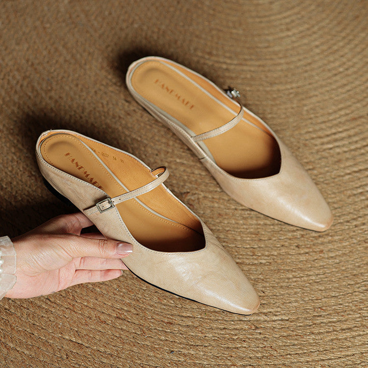 Orella Leather-Look Mules