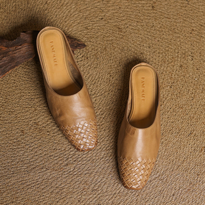 Dalvi Leather-Look Mules