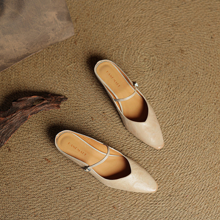 Orella Leather-Look Mules