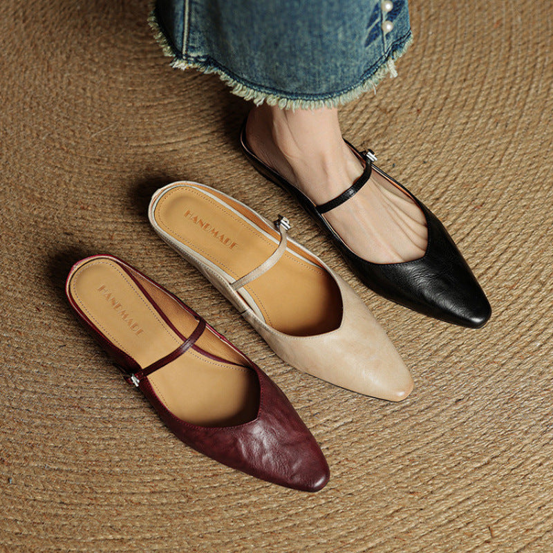 Orella Leather-Look Mules