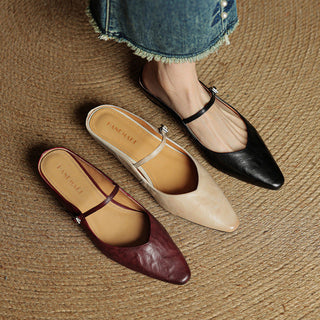 Orella Leather-Look Mules