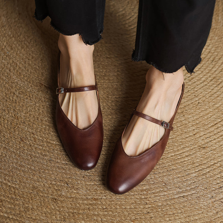 Merisa Leather-Look Mules