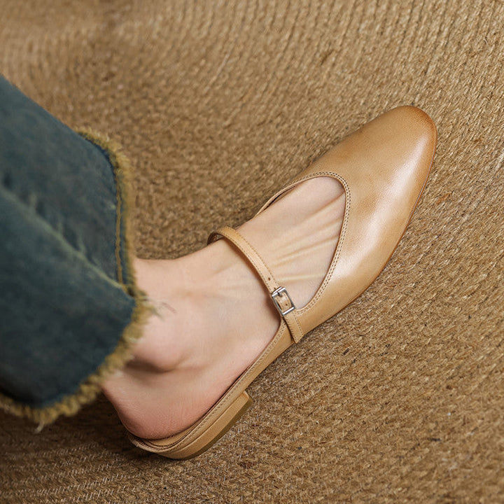Merisa Leather-Look Mules