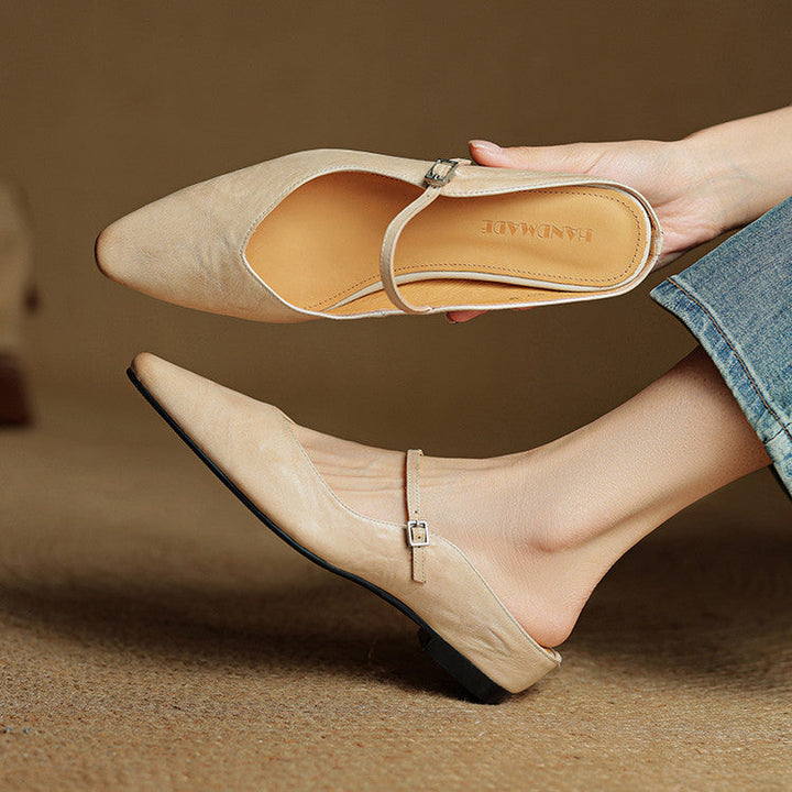 Orella Leather-Look Mules