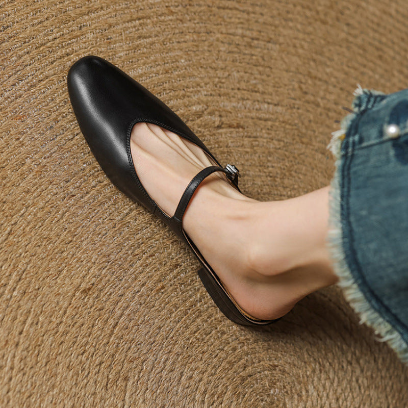Merisa Leather-Look Mules