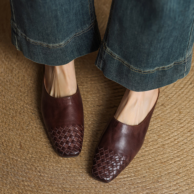 Dalvi Leather-Look Mules