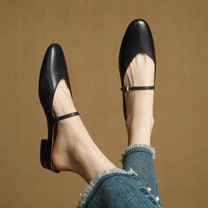 Merisa Leather-Look Mules