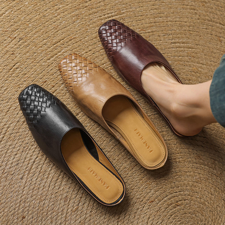 Dalvi Leather-Look Mules
