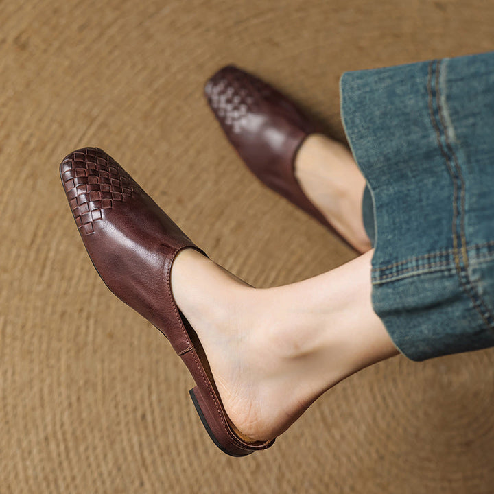 Dalvi Leather-Look Mules