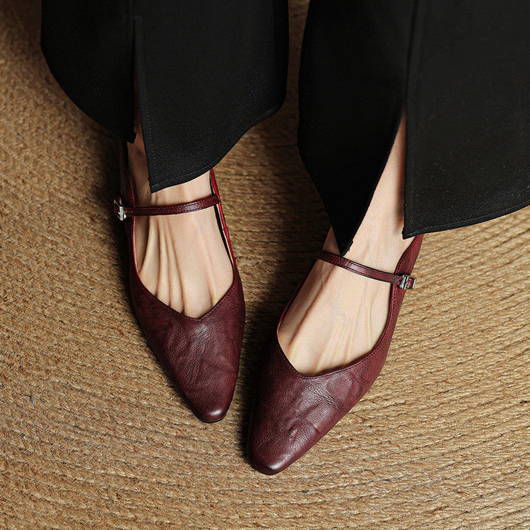 Orella Leather-Look Mules