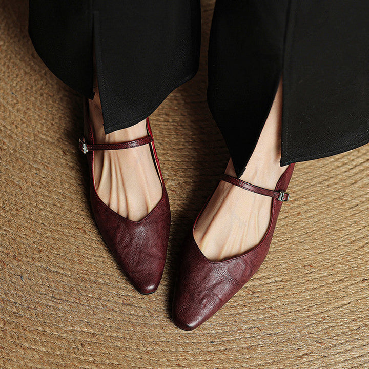 Orella Leather-Look Mules